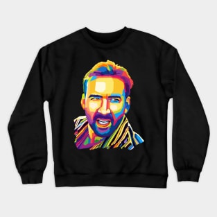 Nicolas Cage Wpap Pop Art Crewneck Sweatshirt